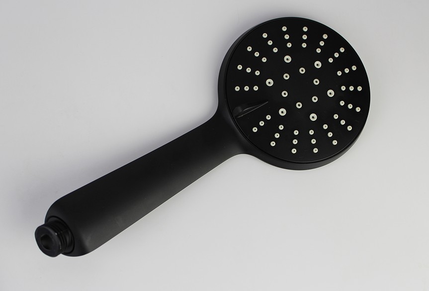 Ascona Matte Black 3 Function Hand Held Bathroom Shower Head